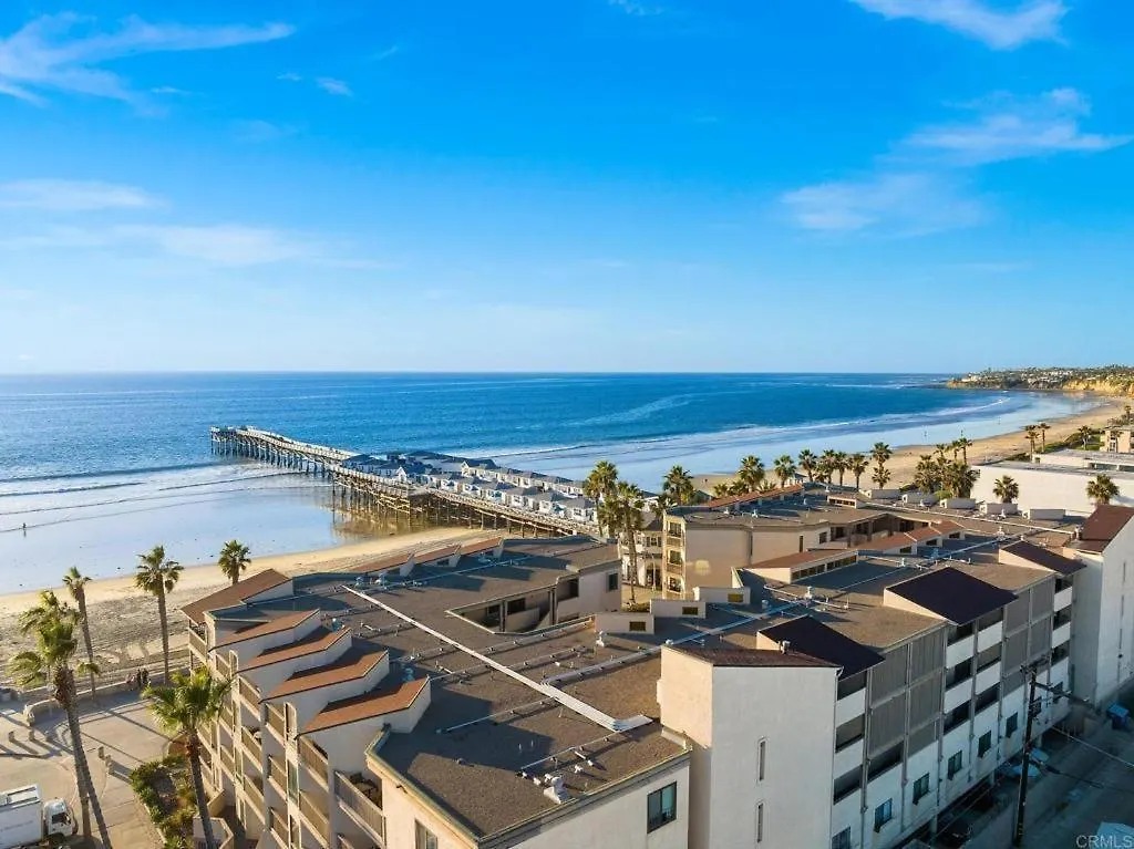 شقة Penthouse At Pacific Crystal Pier سان دييغو