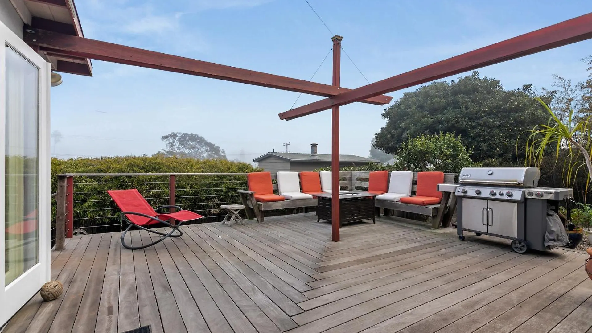Boho-style Point Loma Retreat Large Outdoor Deck *